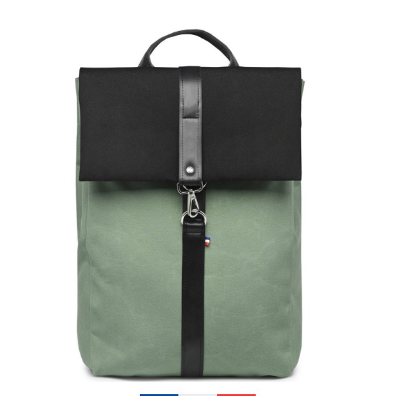 Sac à dos rolltop - noir & vert