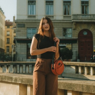 Sac à main bandoulière rond