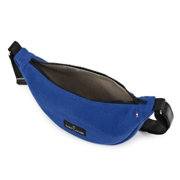 intérieur sac demi lune en bleu de travail
