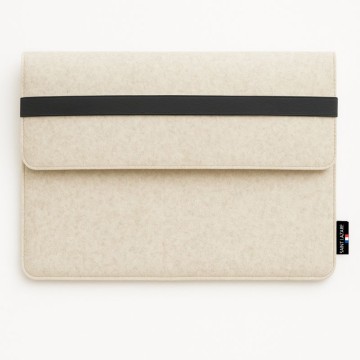 Housse ordinateur made in france feutre recyclé beige