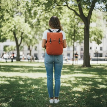sac à dos femme rouille