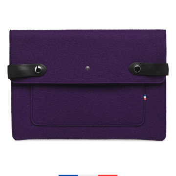 Housse ordinateur feutre couleur prune