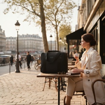 sacoche ordinateur femme noire