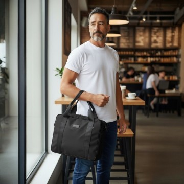 sacoche d'ordinateur noire pour homme