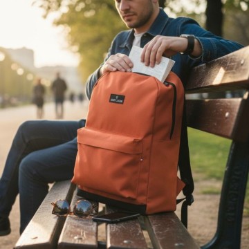 sac à dos rouille ville homme