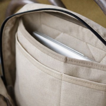 Intérieur sac à dos urbain beige
