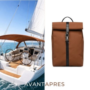 sac a dos recycle marron made in france