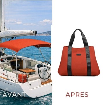 sac cabas terracotta upcycling france