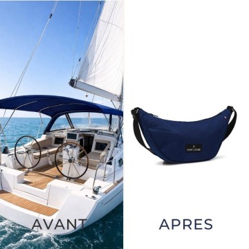 sac banane demi-lune recyclée