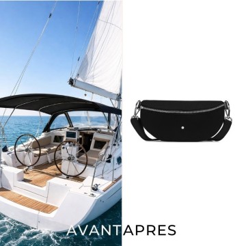 sac banane recyclée noire