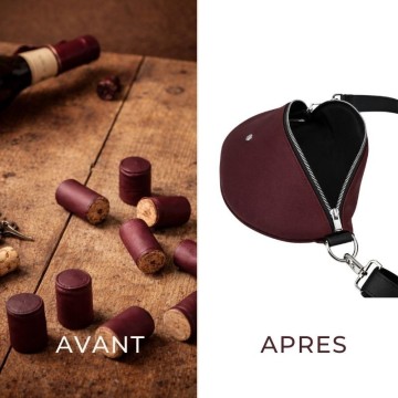 sac banane upcyclé prune