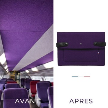 pochette ordinateur recyclée made in France