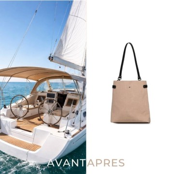 sac à main beige upcycling