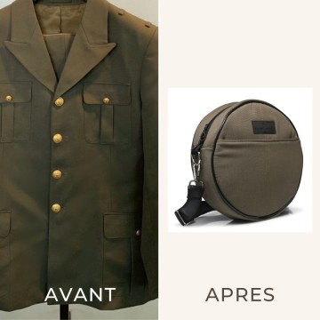 Sac bandoulière rond - Upcycling & Made in France | SAINT LAZARE