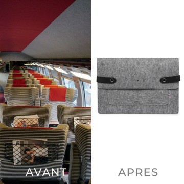 Pochette personnalisée upcycling