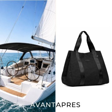 Cabas noir déperlant