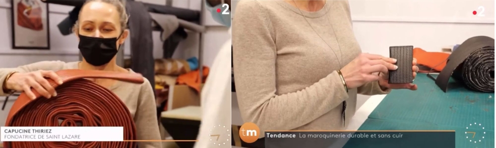 Télématin : La maroquinerie durable et sans cuir, une tendance qui séduit les français